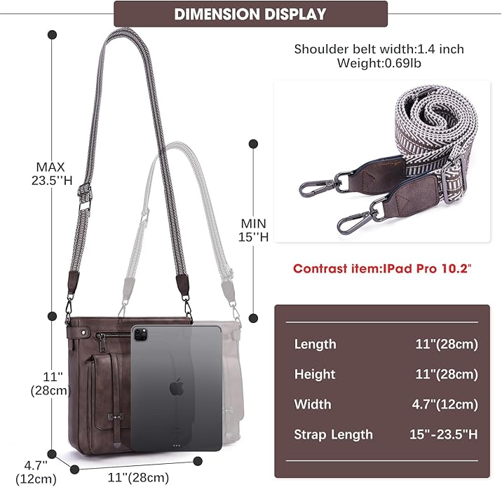 Crossbody Bags for Women,Multi Pocket Crossbody Purses Soft Leather Shoulder Handbags Travel Purse Adjustable Strap