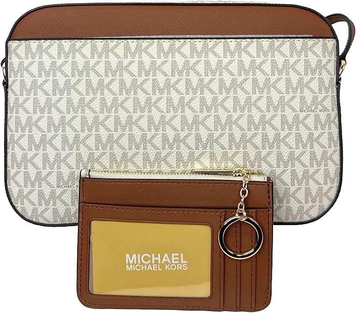 Michael Kors Jet Set Large Logo Crossbody Bag With Matching Logo Coin Pouch