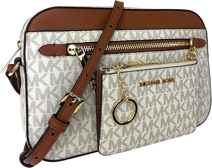 Michael Kors Jet Set Large Logo Crossbody Bag With Matching Logo Coin Pouch